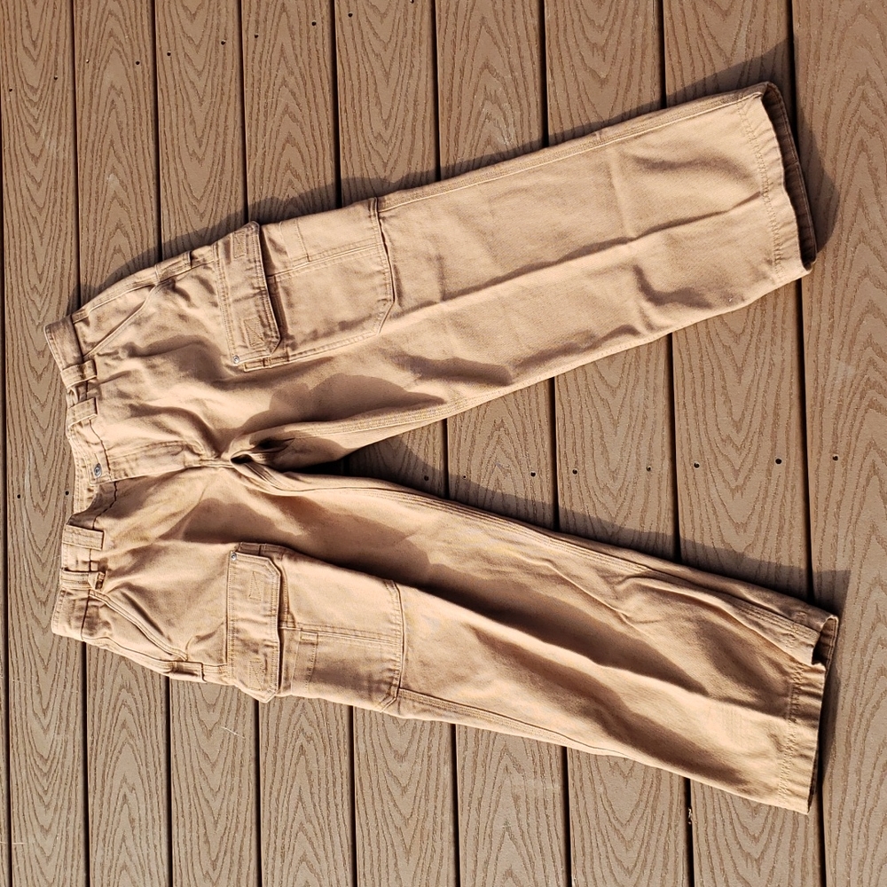 Duluth Trading Co Cargo Pants 38x32 Camel Tan British Tan